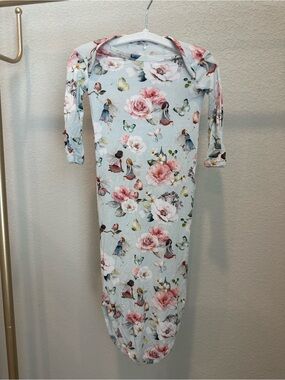 Posh Peanut Fairy Floral Bamboo Nightgown 0-3M Long Sleeve Gown
